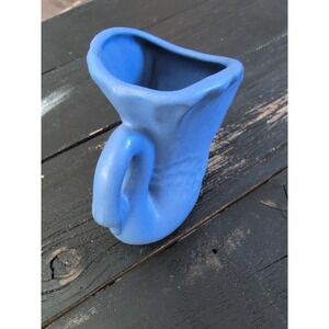 MCM Vintage Rosemeade Pottery Blue Swan Planter Vase 5" Notes